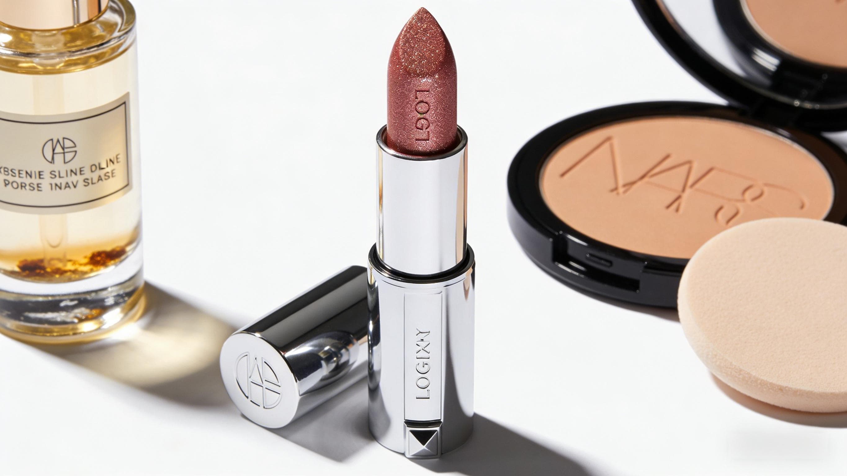 Perfume, lipstick and compact powder